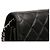 Wallet On Chain Mini borsa a tracolla Chanel Mini CC in agnello nero con catena - vista 8