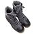 Grau & Schwarze Chanel gesteppte Wildleder- und Lederstiefel mit Cap-Toe Größe 36 - Ansicht 2