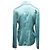 Designers Remix Blusa de seda de manga larga con botones Aqua Chanel Talla FR 40 - vista 4
