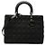 Borsa Lady Dior Large in denim nero cannage