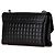 Chanel Choco Bar Schultertasche aus schwarzem Kalbsleder mit Camellia No. 5 CC - Ansicht 2