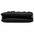Chanel Choco Bar Schultertasche aus schwarzem Kalbsleder mit Camellia No. 5 CC - Ansicht 3