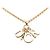 Collana con pendente logo Dior placcato oro D'oro