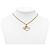 Collana con pendente logo Dior placcato oro D'oro - vista 6