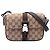 Borsa a tracolla con patta Gucci GG Canvas Web Buckle Beige