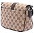 Borsa a tracolla con patta Gucci GG Canvas Web Buckle Beige - vista 2
