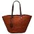 Borsa shopper Saint Laurent Medium Raffia Panier Basket marrone