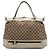Beige Gucci GG Canvas Web Mayfair Satchel