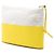 Clutch oblonga in jacquard Repeat Anagram e pelle gialla LOEWE Giallo - vista 2