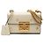 Borsa a tracolla Gucci Small Leather Bee Star Padlock bianca Bianco