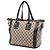 Borsa satchel Gucci Medium GG Canvas beige - vista 2