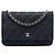 Borsa a tracolla Chanel CC Quilted Caviar Wallet on Chain nera Nero