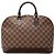 Borsa Louis Vuitton Alma PM in Damier Ebene marrone