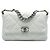 Borsa Chanel Large 19 in agnello bianco