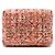 Borsa a tracolla verticale Chanel CC Tweed con catena rosa - vista 3
