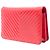 Wallet On Chain Borsa a tracolla con catena Chanel CC in vernice trapuntata diamante rosso - vista 2