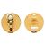 Orecchini a clip Chanel Gold Plated Coco Coin Motif Oro D'oro - vista 3