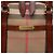 Borsa Burberry Medium House Check Canvas Bridle Orchard marrone - vista 5