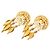 Orecchini clip con frange in filigrana placcati oro Chanel CC Gold D'oro
