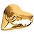 Spilla Cuore Chanel CC placcata oro D'oro