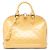Yellow Louis Vuitton Monogram Vernis Alma PM Handbag Beige