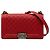 Borsa a tracolla Chanel Boy Flap in Caviar trapuntato Old Medium rossa Rosso