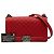 Borsa a tracolla Chanel Boy Flap in Caviar trapuntato Old Medium rossa Rosso - vista 9