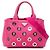 Piccola borsa Prada in tela Canapa rosa con occhielli