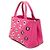 Piccola borsa Prada in tela Canapa rosa con occhielli - vista 2