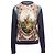 Navy & Multicolor Dolce & Gabbana Löwen- & Cherubinen-Motiv bedruckter Pullover Größe US S Blau