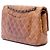 Borsa a tracolla Chanel Medium Classic Crinkled Patent Double Flap marrone - vista 2