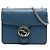 Piccola borsa a tracolla Gucci in pelle di vitello con logo interlocking G blu