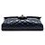 Borsa a tracolla Chanel CC trapuntata in pelle di vitello craquelé blu - vista 3