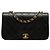 Borsa a tracolla Chanel Medium Quilted Lambskin Full Flap nera Nero