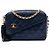 Chanel CC gesteppte Lammfell Camera Bag in Blau mit Quaste