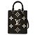 Kleiner flacher Louis Vuitton Bicolor Monogram Empreinte Satchel in Schwarz
