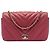 Borsa a tracolla Chanel Small Chevron Caviar rossa con patta Rosso