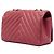 Borsa a tracolla Chanel Small Chevron Caviar rossa con patta Rosso - vista 2
