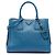 Borsa Satchel Blue Prada Bicolor Saffiano Lux Galleria