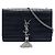 Borsa a tracolla Kate in pelle con stampa coccodrillo nera Saint Laurent Medium Nero