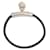 Black Hermès Leather Cadena Heart Charm Bracelet  - view 3