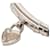 Black Hermès Leather Cadena Heart Charm Bracelet  - view 4