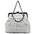 Borsa Chanel Chic Quilt Frame in pelle di vitello iridescente grigia Grigio