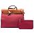 Borsa Hermès Toile Herbag Zip 39 rossa Rosso - vista 8