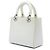 Lady Dior Satchel Medium aus weißem Lackleder Microcannage - Ansicht 2
