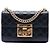 Borsa a tracolla Gucci Small Guccissima Padlock nera Nero