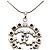 Chanel Silberne CC Messing Strass Anhänger Halskette - Ansicht 3