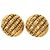 Orecchini a clip Chanel CC placcati oro con conchiglia D'oro