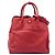 Borsa Tote Convertibile Aperta Prada Vitello Daino rossa Rosso
