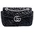 Borsa a tracolla Gucci Medium GG Marmont Matelasse in paillettes e pelle nera Nero